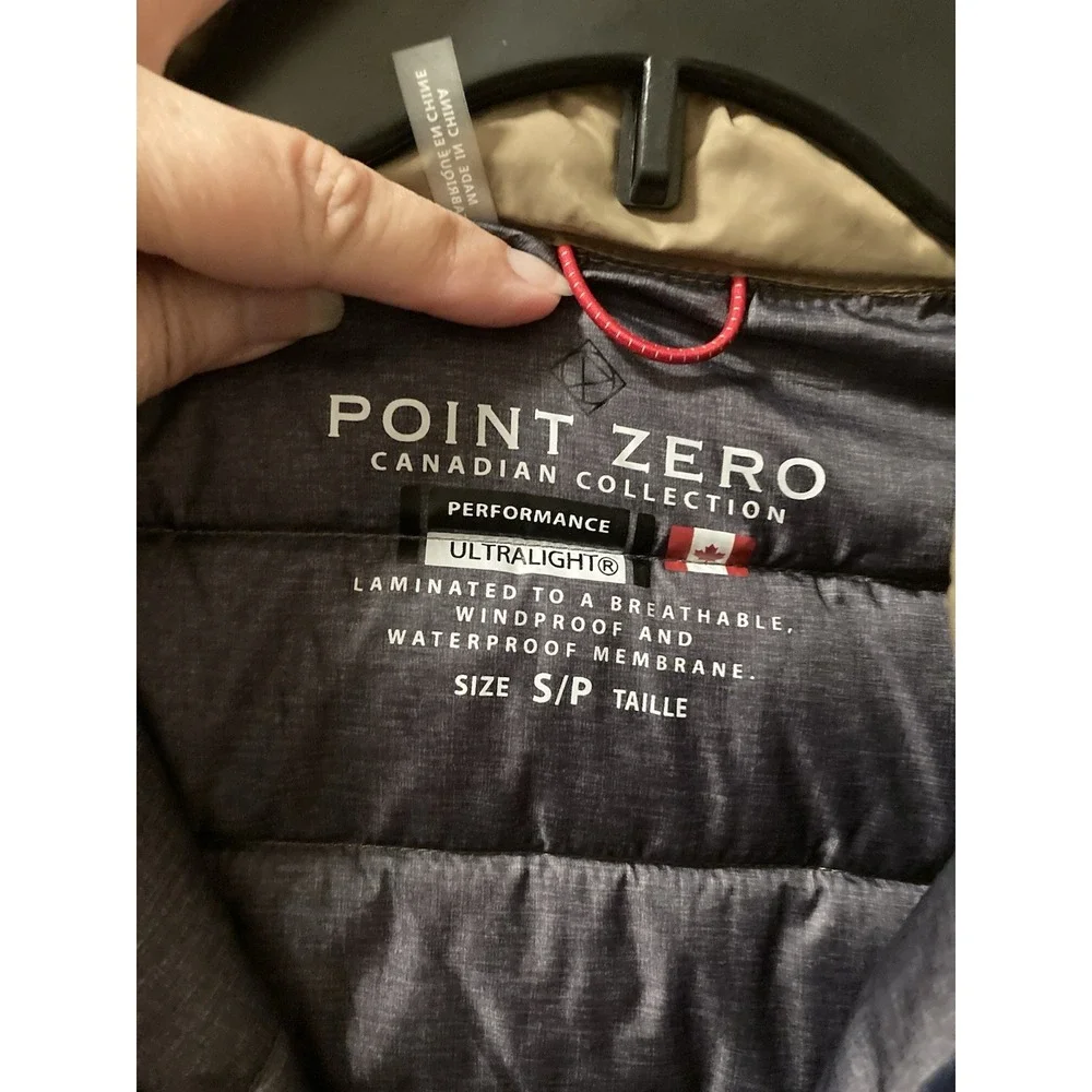 Point Zero Ultralight Vest Mens S Olive Green Packable Windproof Waterproof‎